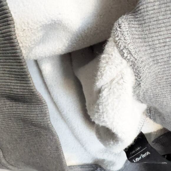 & Other Stories Sweatshirt Sz 10 Crop Hood Sweatshirt Gray Fleece Lined Medium - Picture 6 of 9